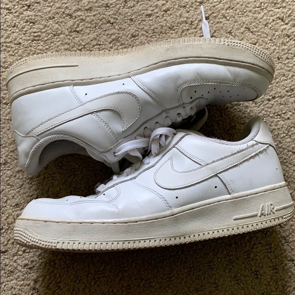 White Nike Air Force 1's
